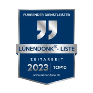 Führender Dienstleister Zeitarbeit 2023 - Lünendonk-Liste